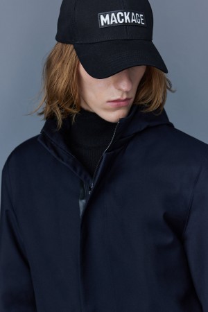 Mackage Anderson Baseball Cap (R) Läder Wordmark Hatt Dam Svarta | PJEWQ-8412
