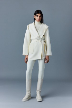 Mackage Azra Double-Face Ull Wrap Rockar Dam Grädde | IEVZW-8104