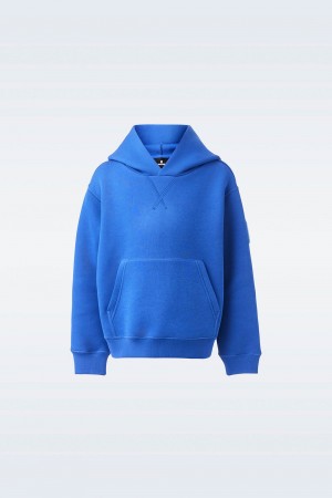Mackage Dru Double-Face Jersey Hoodie Barn Blå | ZQICD-9065
