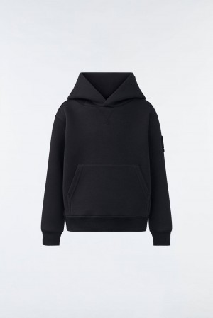 Mackage Dru Double-Face Jersey Hoodie Barn Svarta | HCOMY-9365