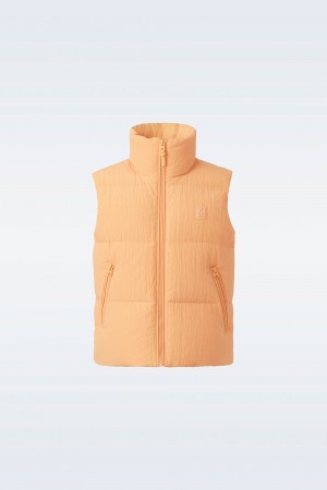 Mackage Kane-Tr Tactile Ripstop Fabric Funnel Collar Väst Herr Orange | FRAWZ-2903