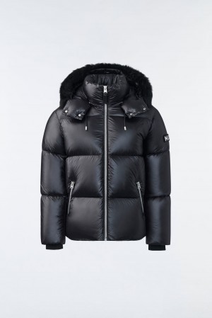 Mackage Kent Lustrous Light Shearling Dunjackor Herr Svarta | RZTGI-3985