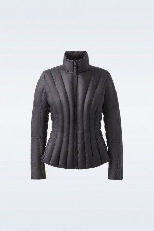 Mackage Lany Light Vertical Quiltad Dunjackor Dam Svarta | GIXZE-8401