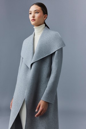 Mackage Mai-Cn Double-Face Ull Wrap Rockar Dam Grå | CXUEO-9563