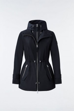 Mackage Melany 2-In-1 Removable Bib Regnjackor Dam Svarta | TGLJB-5628