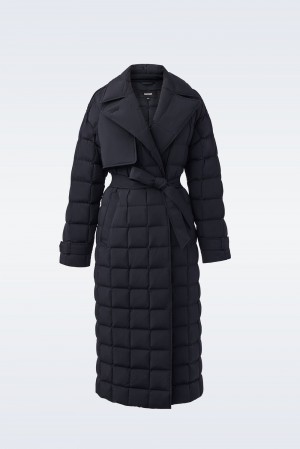 Mackage Penelope Down Trenchcoat Dam Svarta | JDUXZ-8102