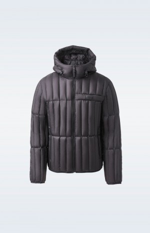 Mackage Peter Translucent Ripstop Light Hood Dunjackor Herr Svarta | ORIGU-4689