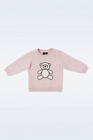 Mackage Rio Double-Face Jersey Wordmark Tröjor Barn Rosa | FBRXK-8540