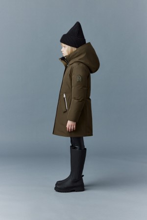 Mackage Shayna 2-In-1 Nano Removable Bib Dunrockar Barn Olivgröna | SLYFR-4853