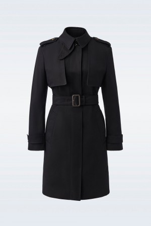 Mackage Winn 2-In-1 Klassiska Trenchcoat Dam Svarta | UFQYE-5293