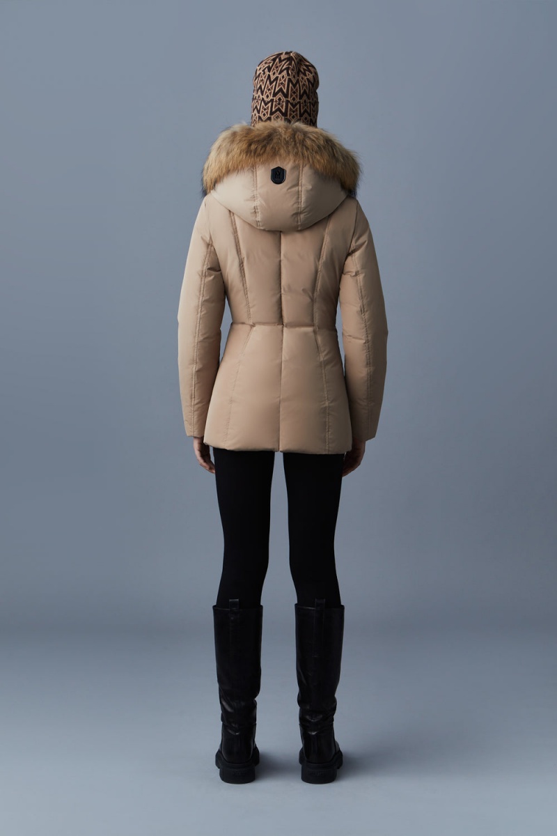 Mackage Adali Natural Fur Signature Mackage Collar Dunrockar Dam Bruna | NQMVY-1725