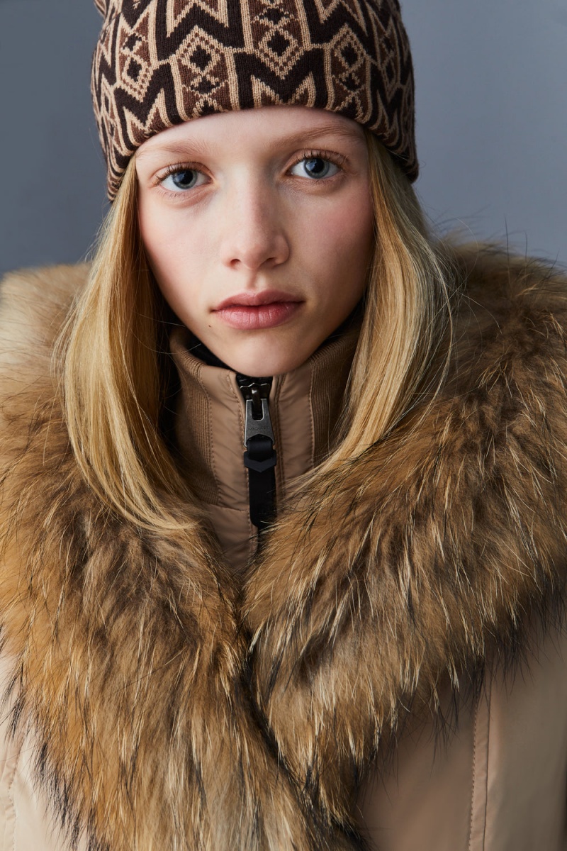 Mackage Adali Natural Fur Signature Mackage Collar Dunrockar Dam Bruna | NQMVY-1725