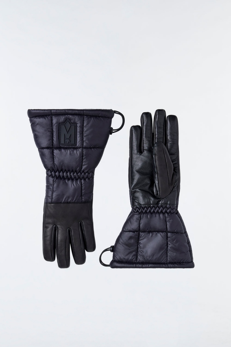 Mackage Adley Reversible Mixed-Media Light Down Ski Handskar Dam Svarta | DXMUS-7941