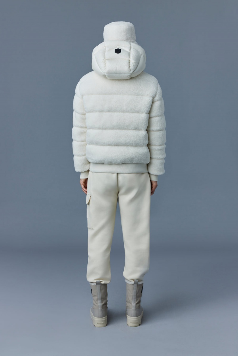 Mackage Adrian Teddy Down Removable Hood Bomberjacka Herr Grädde | DSXWY-3487