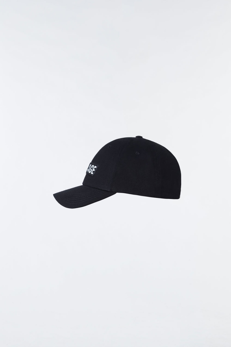 Mackage Anderson Baseball Cap (R) Läder Wordmark Hatt Herr Svarta | WNJDS-4268