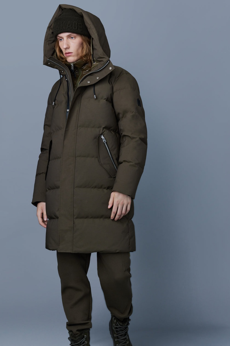 Mackage Antoine 2-In-1 Recycled Down Removable Bib Parkajackor Herr Olivgröna | LTMWI-5218