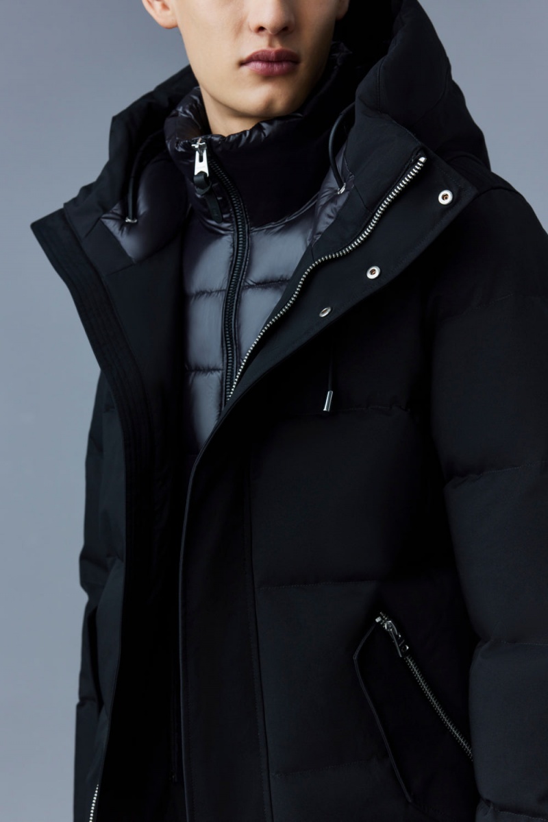 Mackage Antoine 2-In-1 Recycled Down Removable Bib Parkajackor Herr Svarta | SFZMC-9082