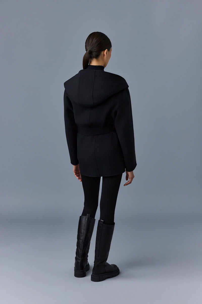 Mackage Azra Double-Face Ull Wrap Rockar Dam Svarta | MCPUS-1587