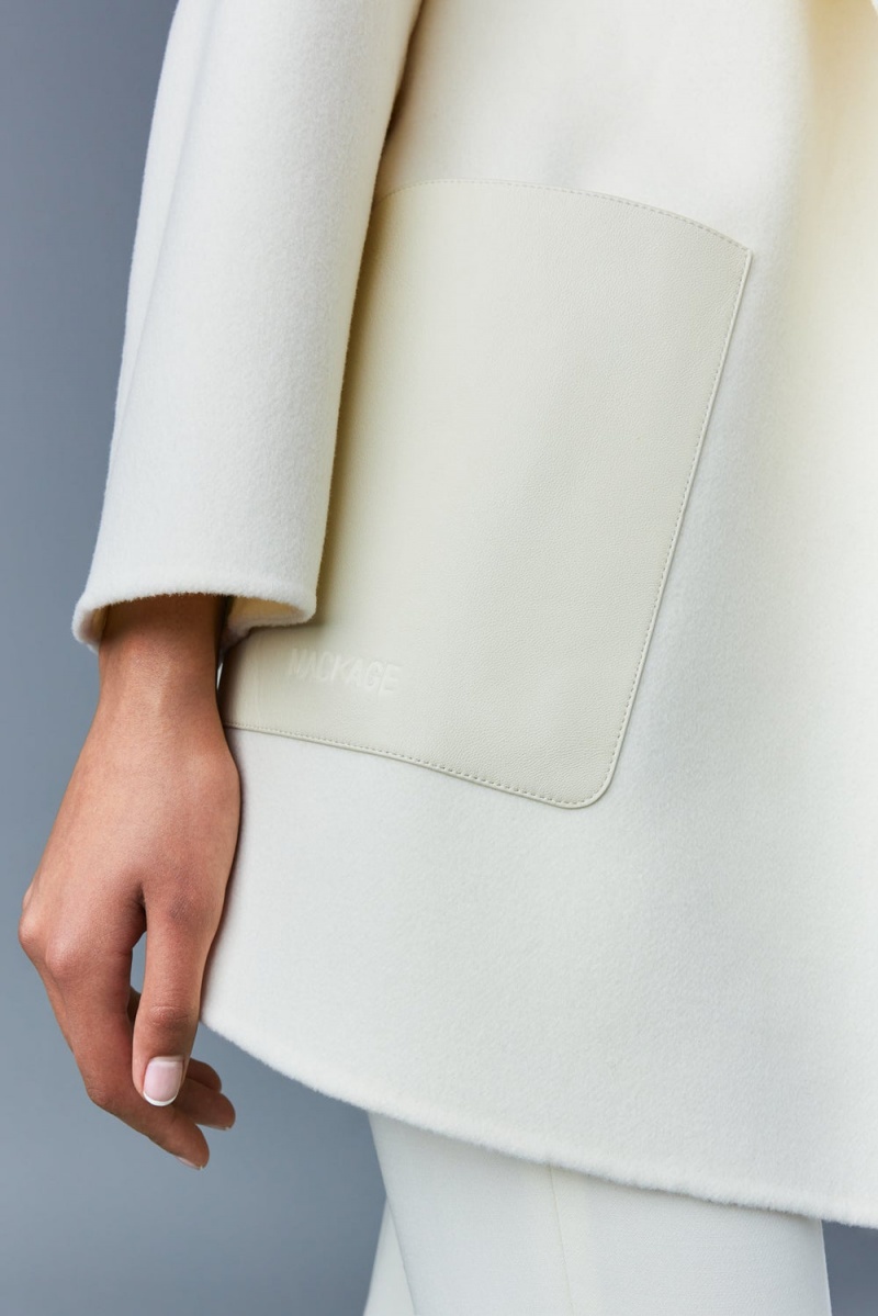 Mackage Azra Double-Face Ull Wrap Rockar Dam Grädde | IEVZW-8104