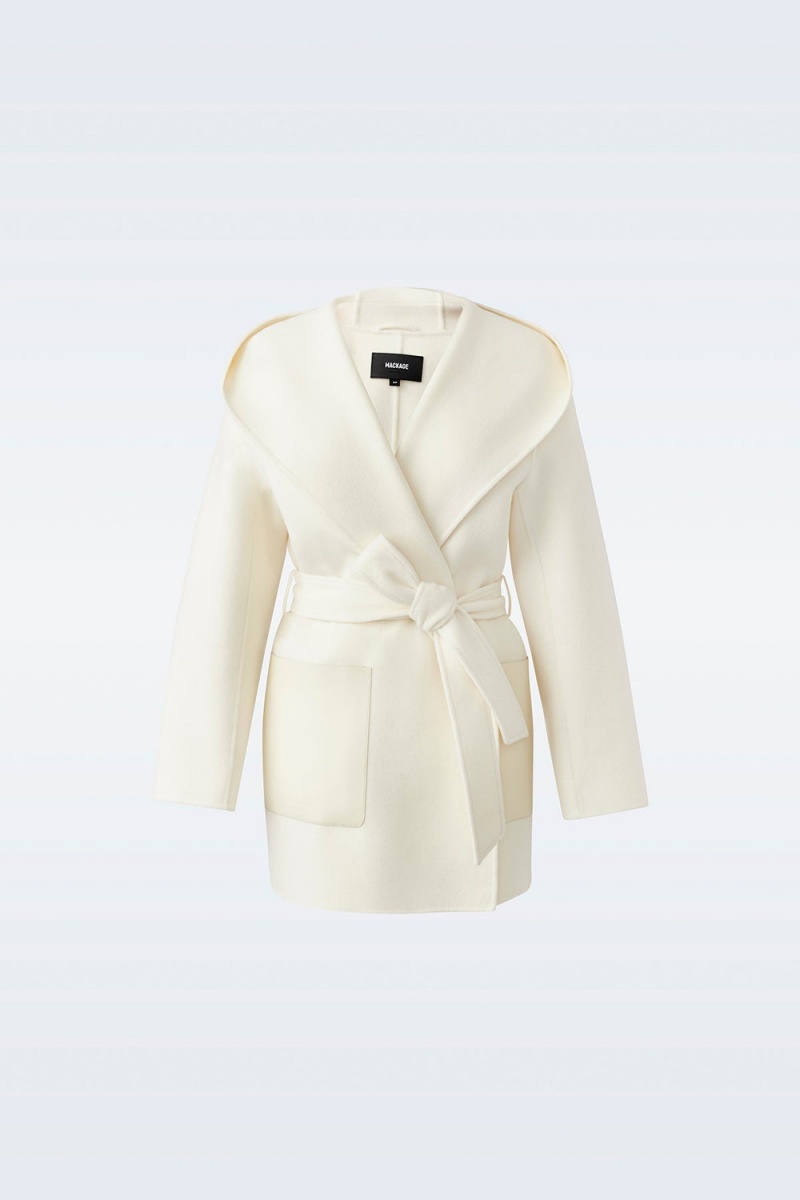 Mackage Azra Double-Face Ull Wrap Rockar Dam Grädde | IEVZW-8104
