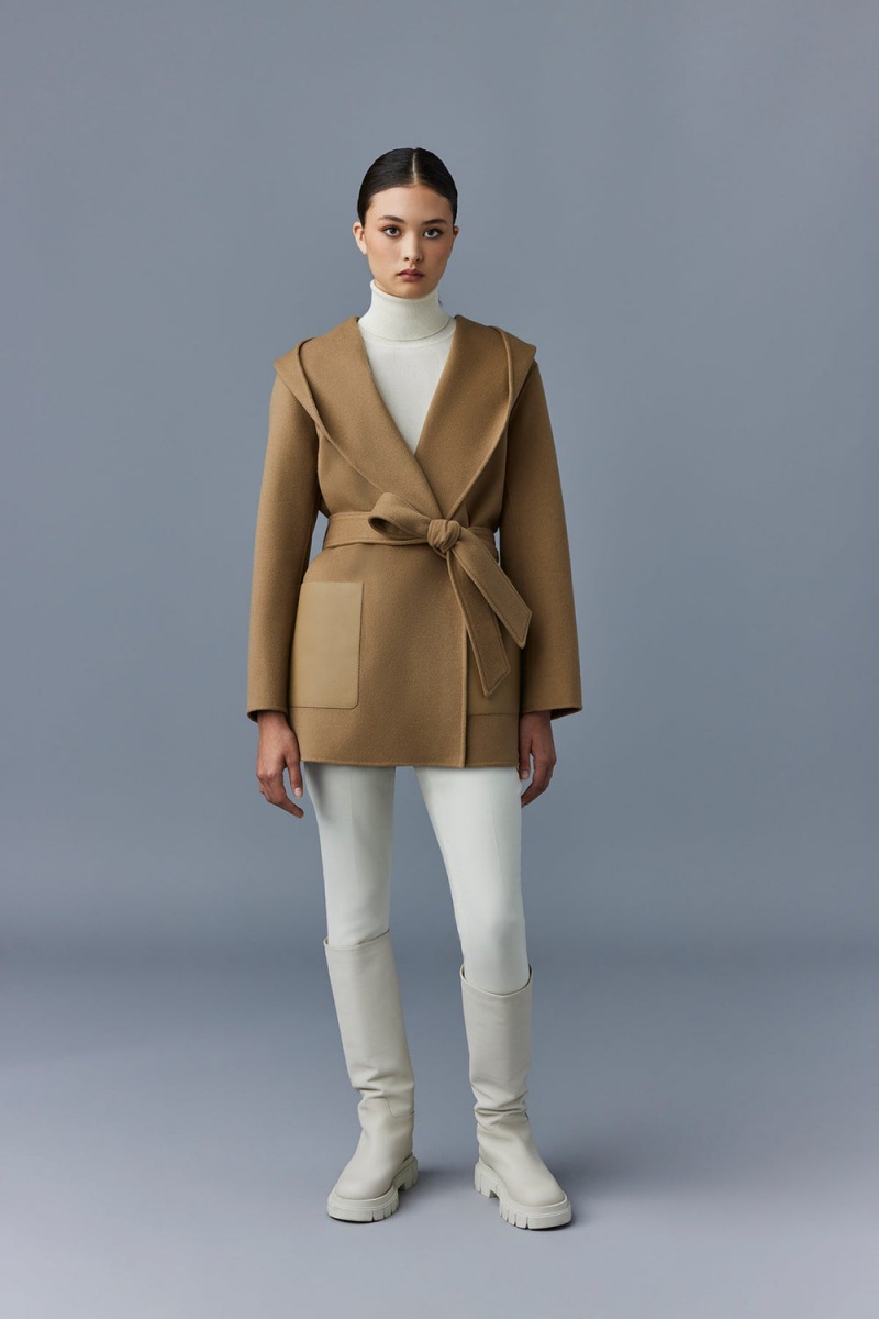 Mackage Azra Double-Face Ull Wrap Rockar Dam Bruna | BNIKS-4073