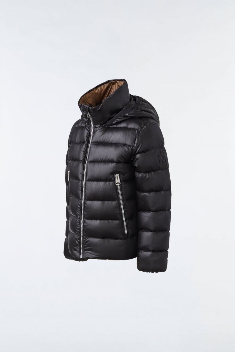 Mackage Billy Recycled Ripstop Dunjackor Barn Svarta | GACFK-2694