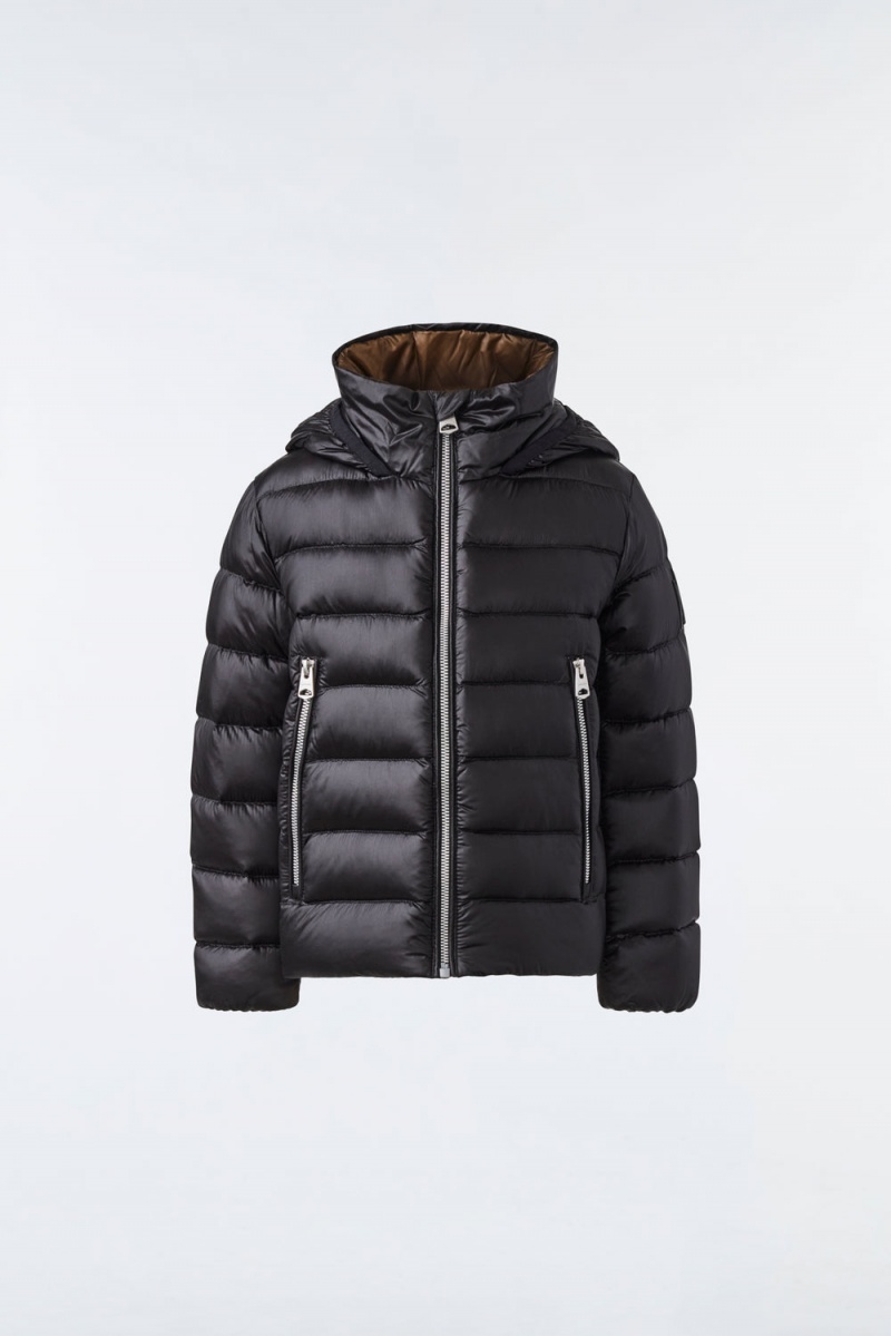 Mackage Billy Recycled Ripstop Dunjackor Barn Svarta | INMUK-3807