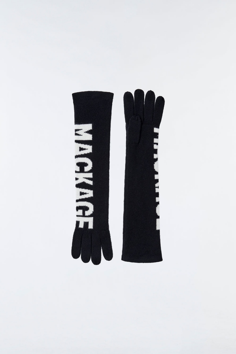 Mackage Bimini Merino Blend Long Handskar Dam Svarta | KSCAT-3619