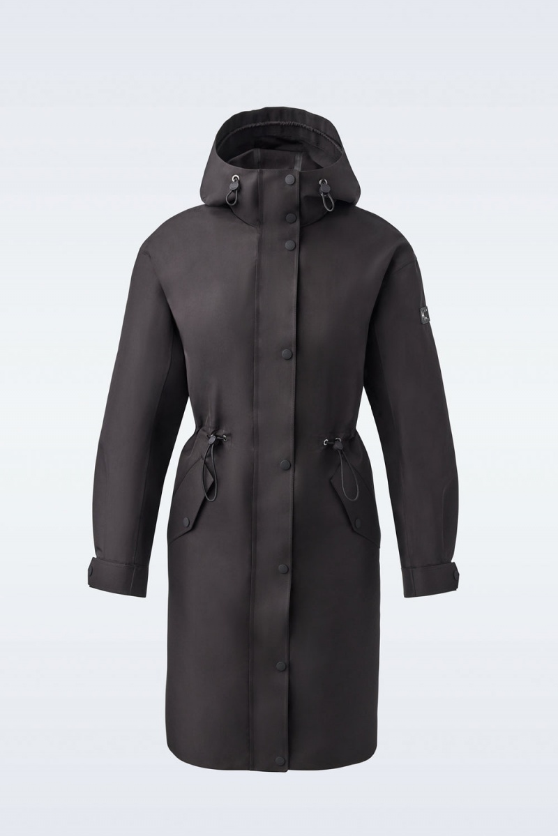 Mackage Breer Long 2-In-1 Removable Liner Regnjackor Dam Svarta | FSTBR-7610
