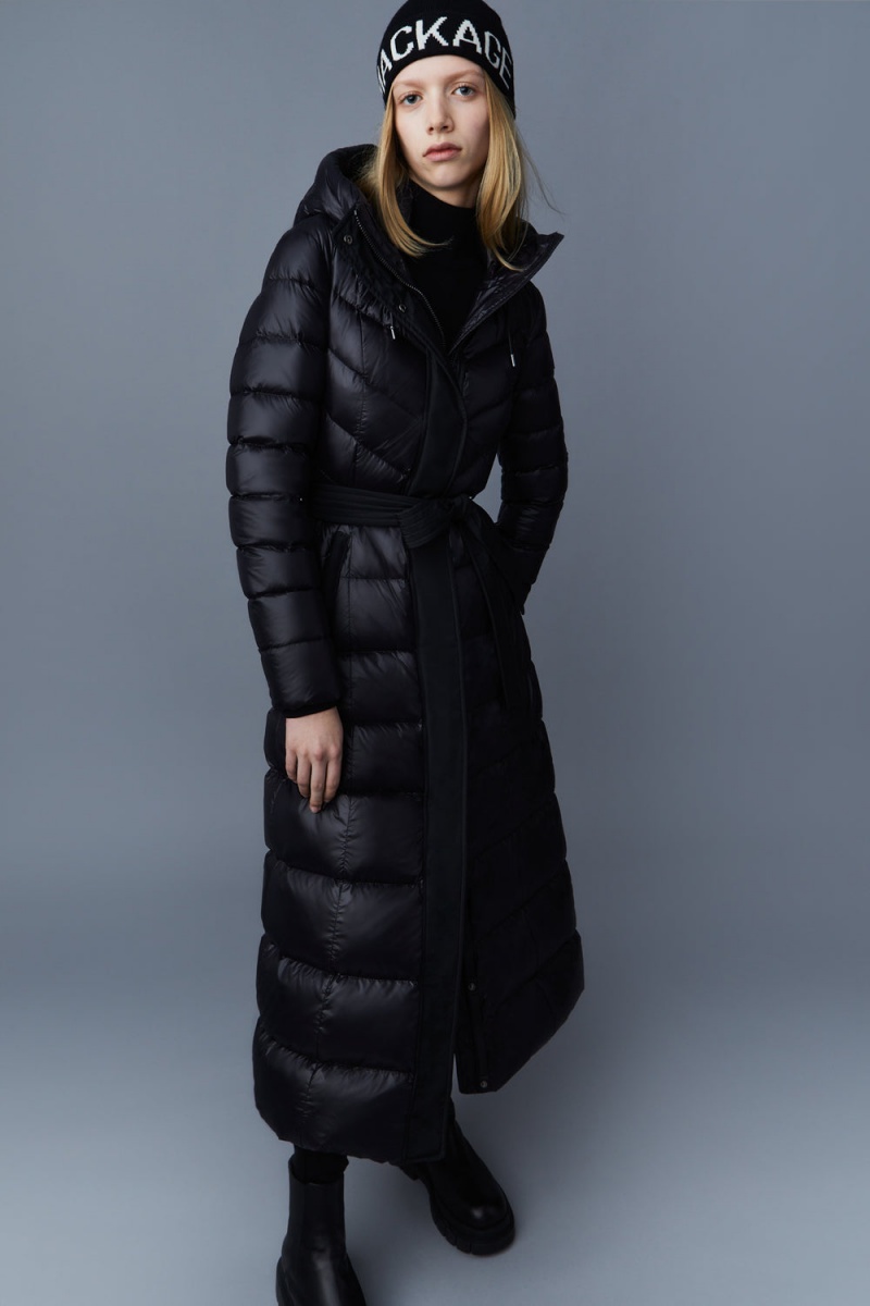 Mackage Calina Lustrous Light Down Maxi Rockar Dam Svarta | EIGPC-0482