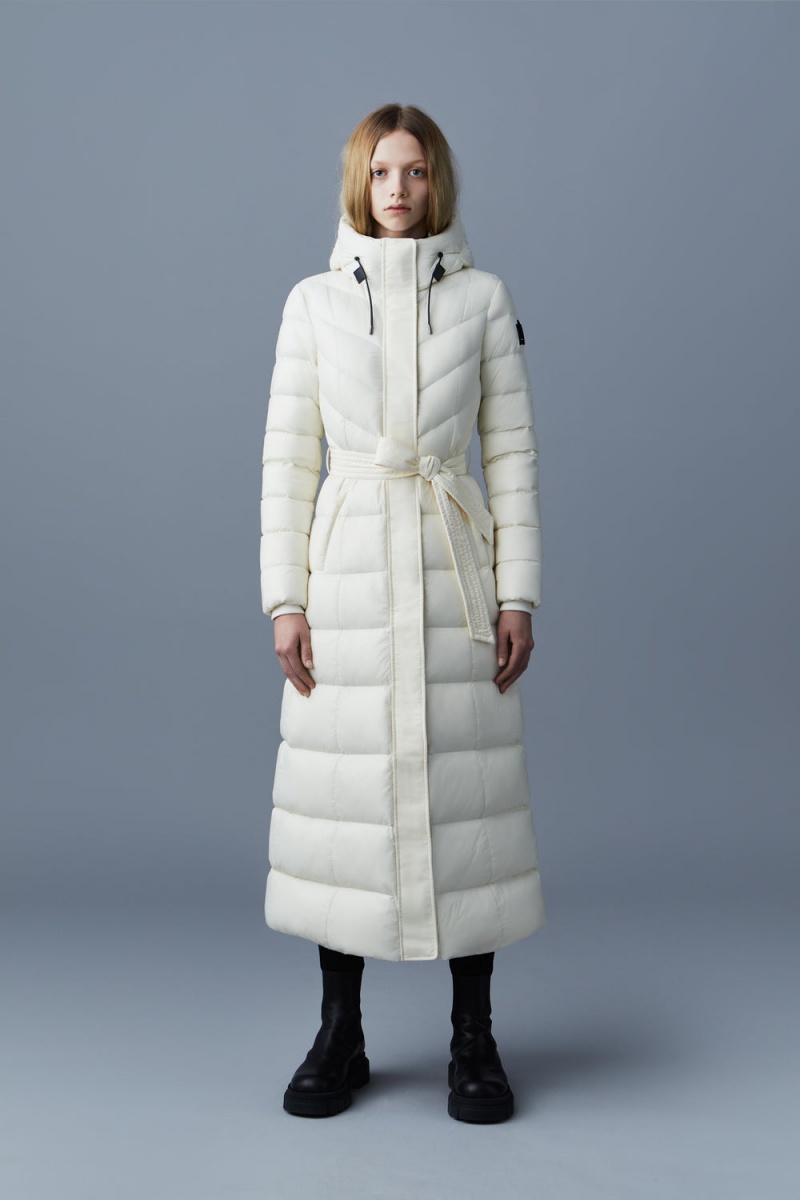Mackage Calina Lustrous Light Down Maxi Rockar Dam Grädde | VLHMJ-6873