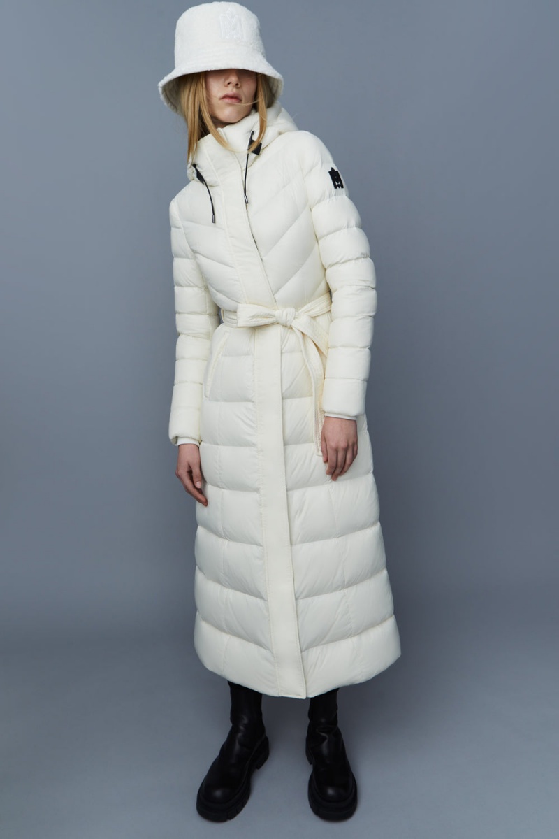 Mackage Calina Lustrous Light Down Maxi Rockar Dam Grädde | VLHMJ-6873