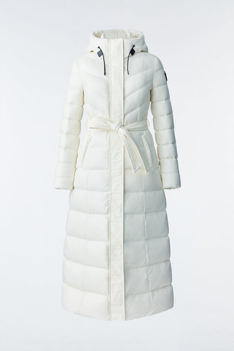 Mackage Calina Lustrous Light Down Maxi Rockar Dam Grädde | VLHMJ-6873