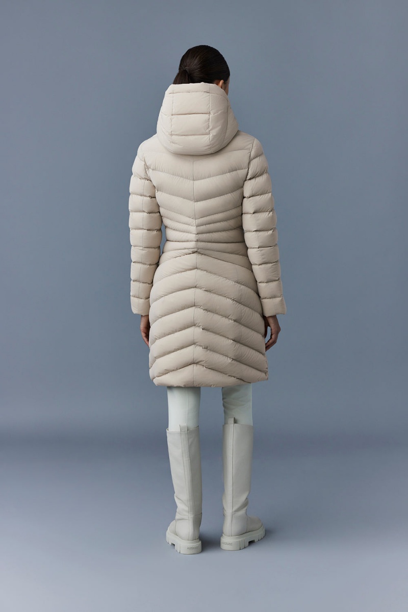 Mackage Camea-Str Stretch Light Removable Hood Dunjackor Dam Beige | TRHBX-3689
