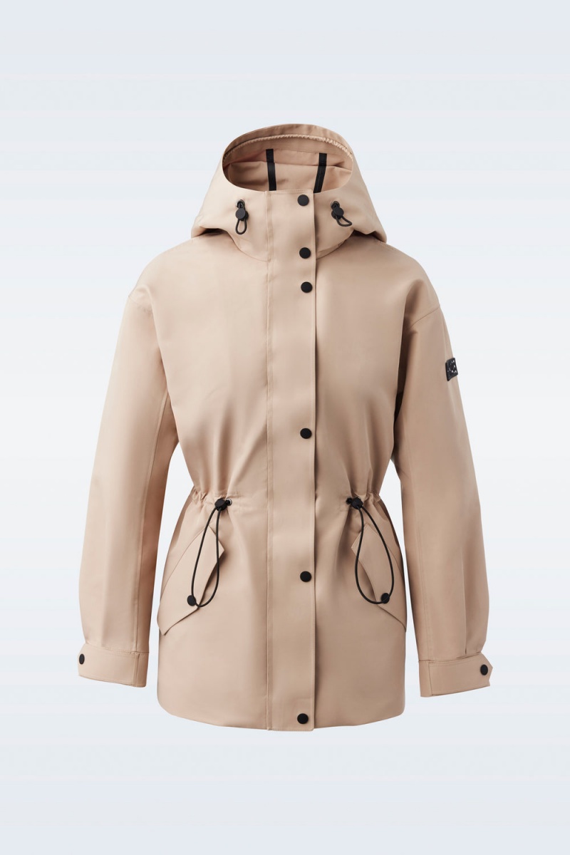 Mackage Carrie Korta 2-In-1 Removable Liner Regnjackor Dam Beige | NVUXG-2431