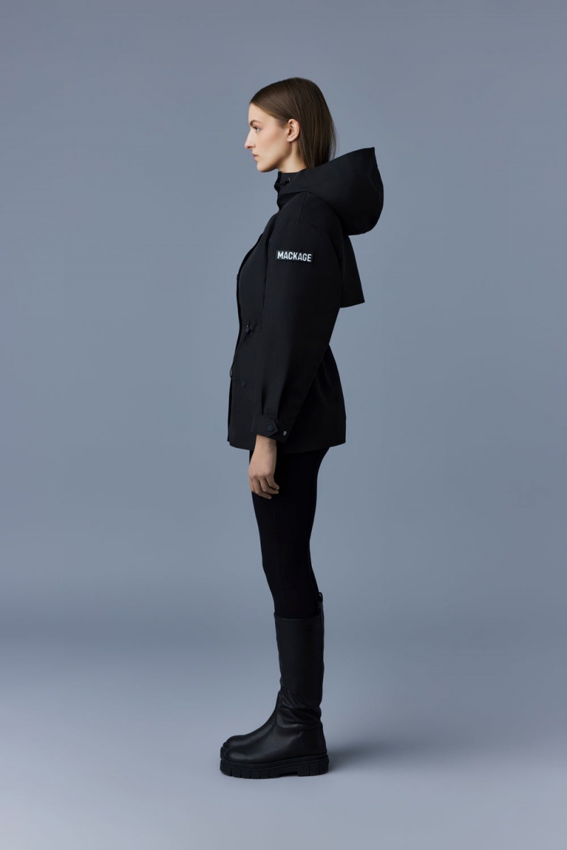 Mackage Carrie Korta 2-In-1 Removable Liner Regnjackor Dam Svarta | SNPFL-4063
