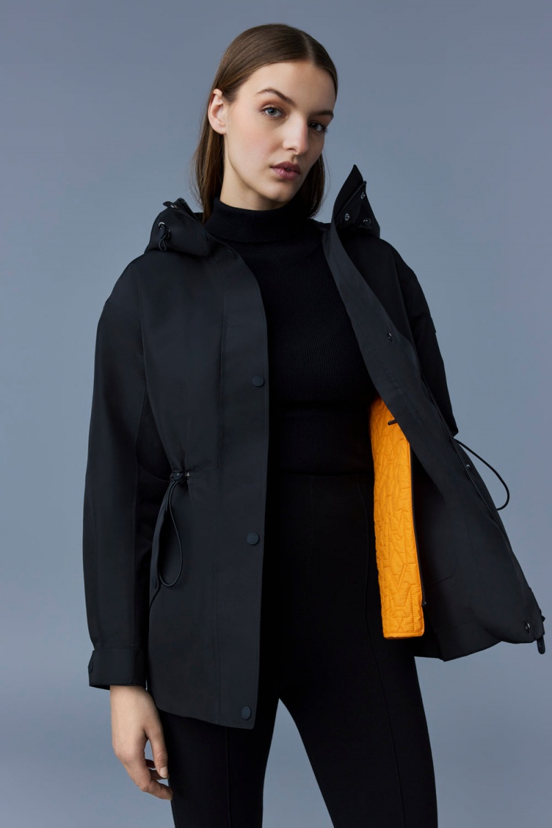 Mackage Carrie Korta 2-In-1 Removable Liner Regnjackor Dam Svarta | SNPFL-4063