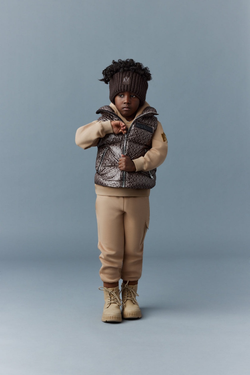 Mackage Charlee Lustrous Light Down Puffer Väst Barn Kaffe | OLJHT-1827