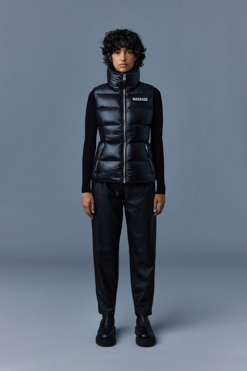 Mackage Chaya Lustrous Light Down Väst Dam Svarta | CZLKD-4825