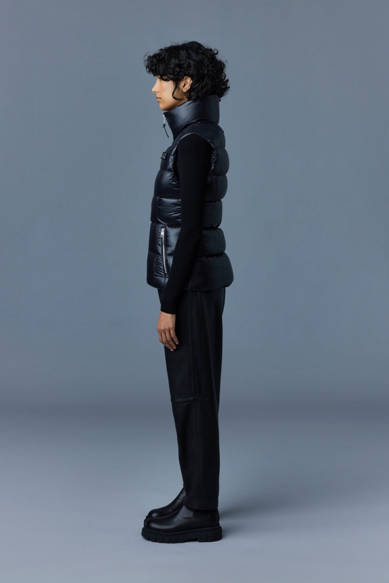 Mackage Chaya Lustrous Light Down Väst Dam Svarta | CZLKD-4825