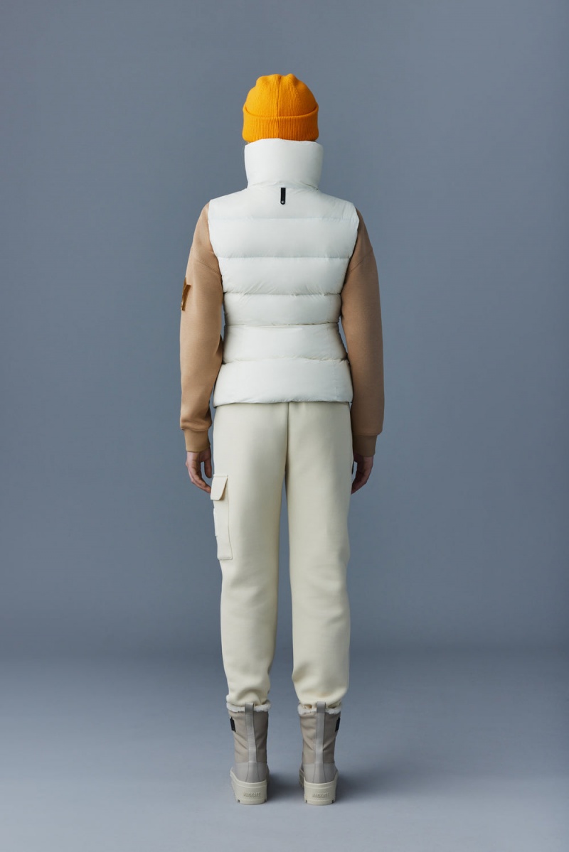 Mackage Chaya Lustrous Light Down Väst Dam Grädde | DVIOP-0257