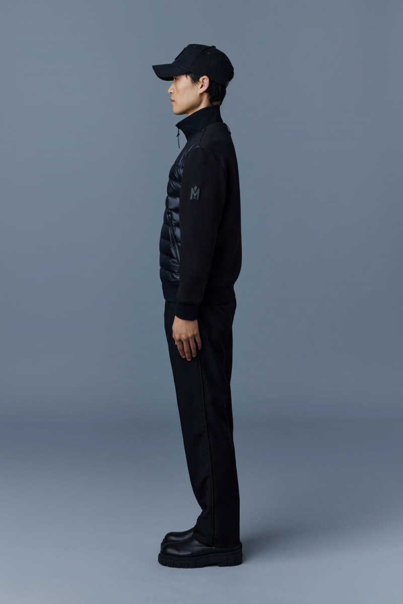 Mackage Collin Mixed Media Bomberjacka Herr Svarta | DSCHM-3819