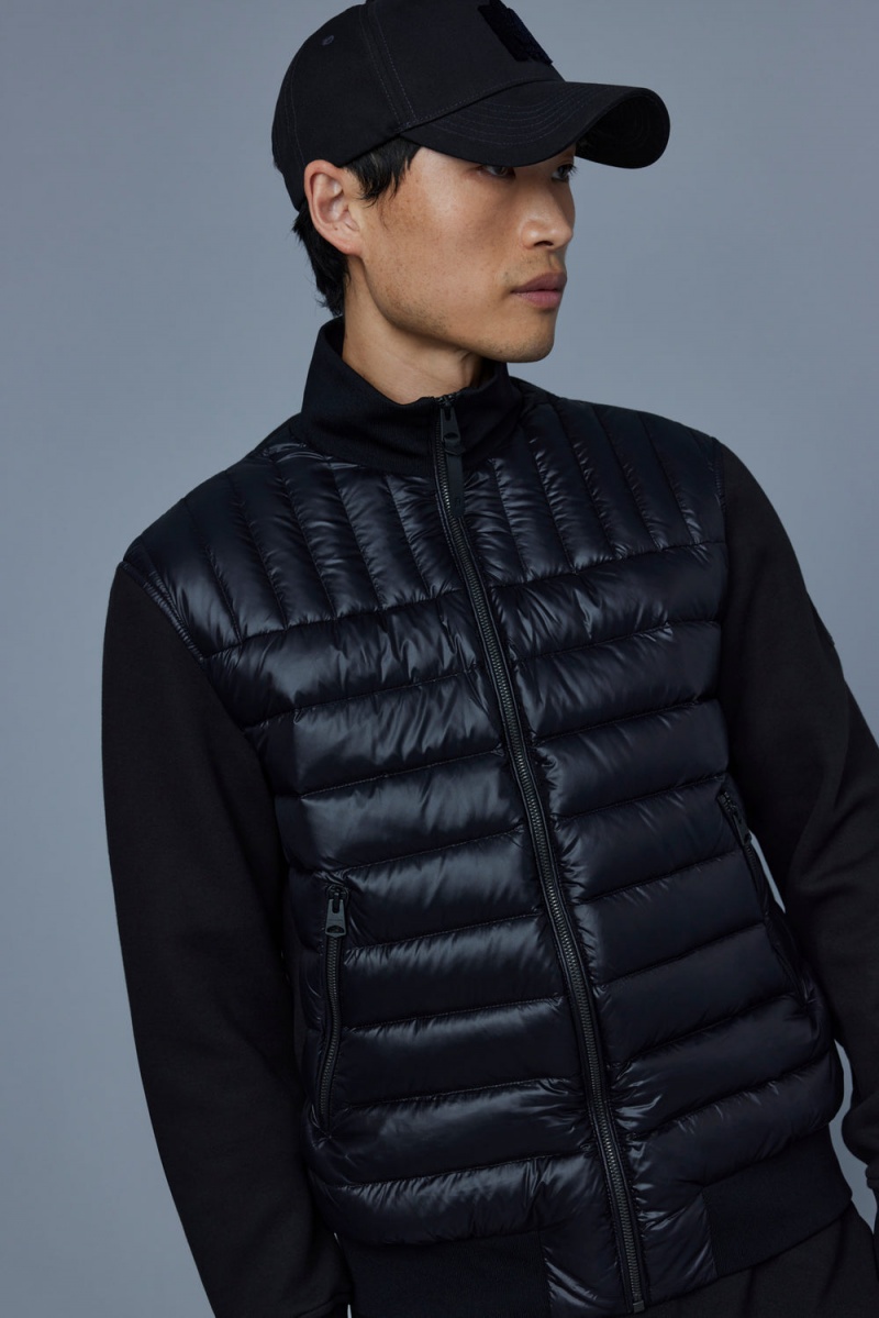 Mackage Collin Mixed Media Bomberjacka Herr Svarta | DSCHM-3819