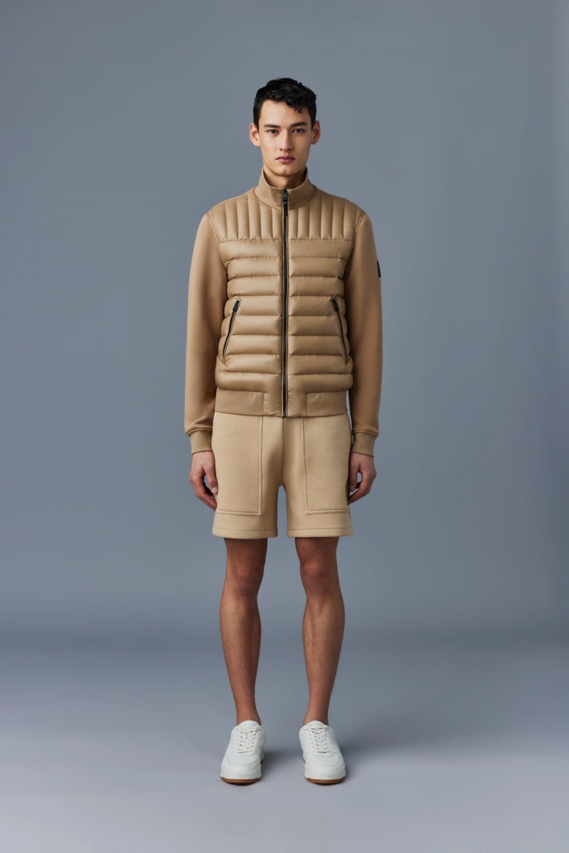 Mackage Collin Mixed Media Bomberjacka Herr Bruna | QSXJW-7413