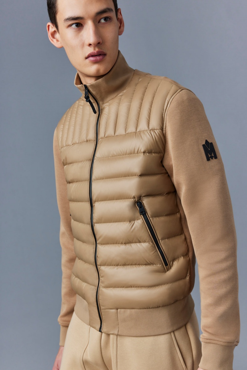 Mackage Collin Mixed Media Bomberjacka Herr Bruna | QSXJW-7413