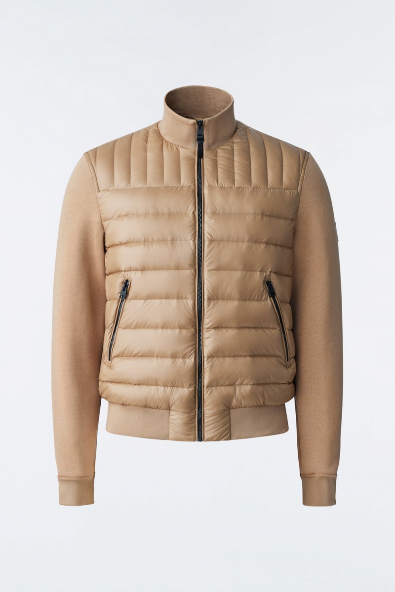 Mackage Collin Mixed Media Bomberjacka Herr Bruna | QSXJW-7413