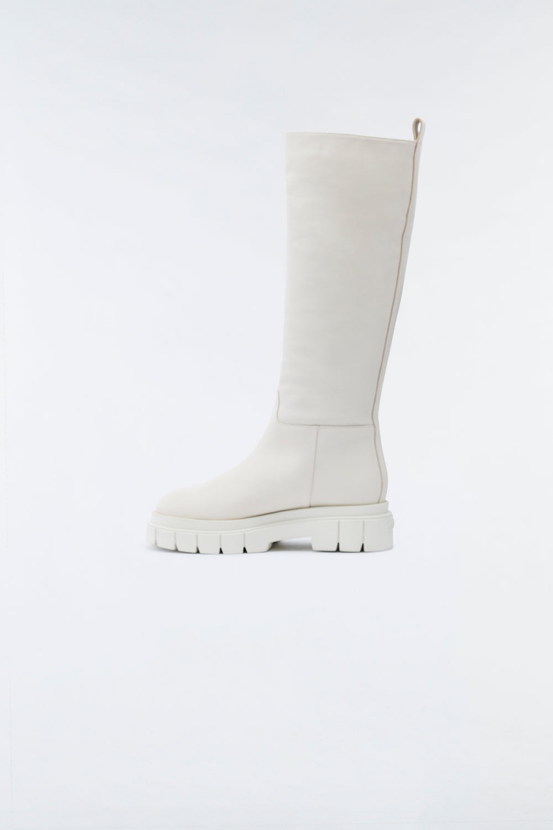 Mackage Commander Shearling-Fodrade Lug Sole (R) Läder Fodrade Stövlar Dam Grädde | PUCTD-4506
