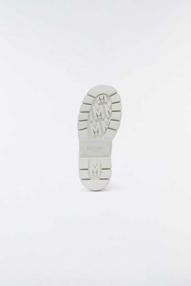 Mackage Commander Shearling-Fodrade Lug Sole (R) Läder Fodrade Stövlar Dam Grädde | PUCTD-4506