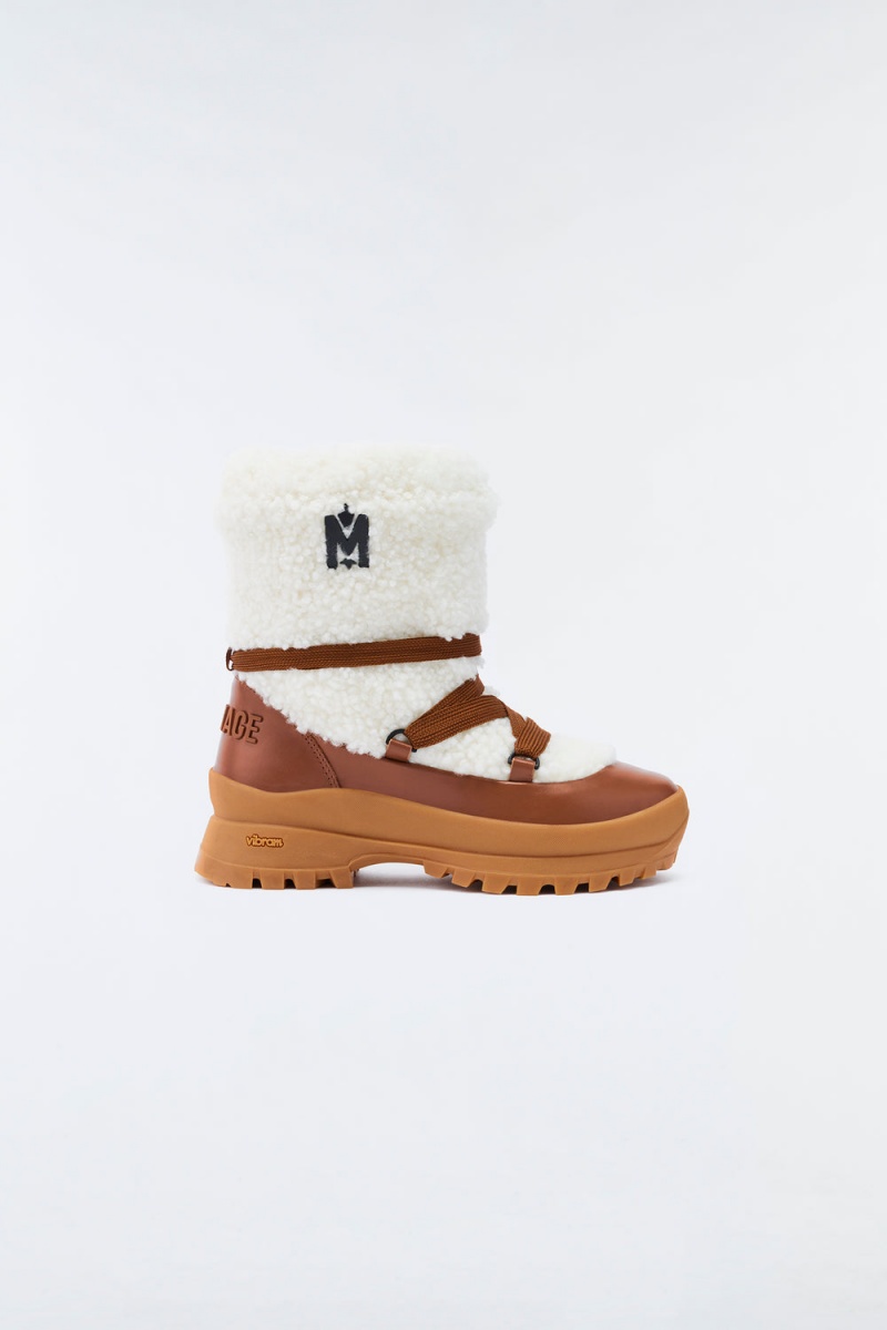 Mackage Conquer Shearling Stövletter Dam Grädde | UTING-0296