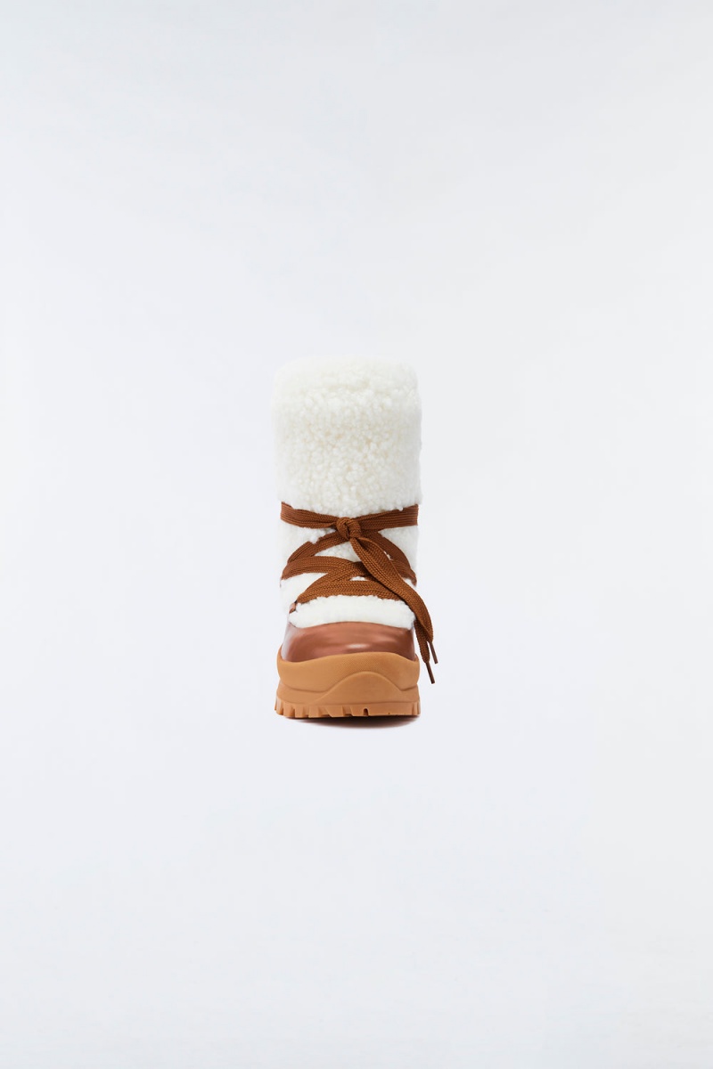 Mackage Conquer Shearling Stövletter Dam Grädde | UTING-0296